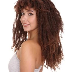 HPO Women's Mens Rasta Dreadlock Brown Wig | Plus Size Wig | Premium Breathable Capless Cap