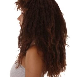 HPO Women's Mens Rasta Dreadlock Brown Wig | Plus Size Wig | Premium Breathable Capless Cap