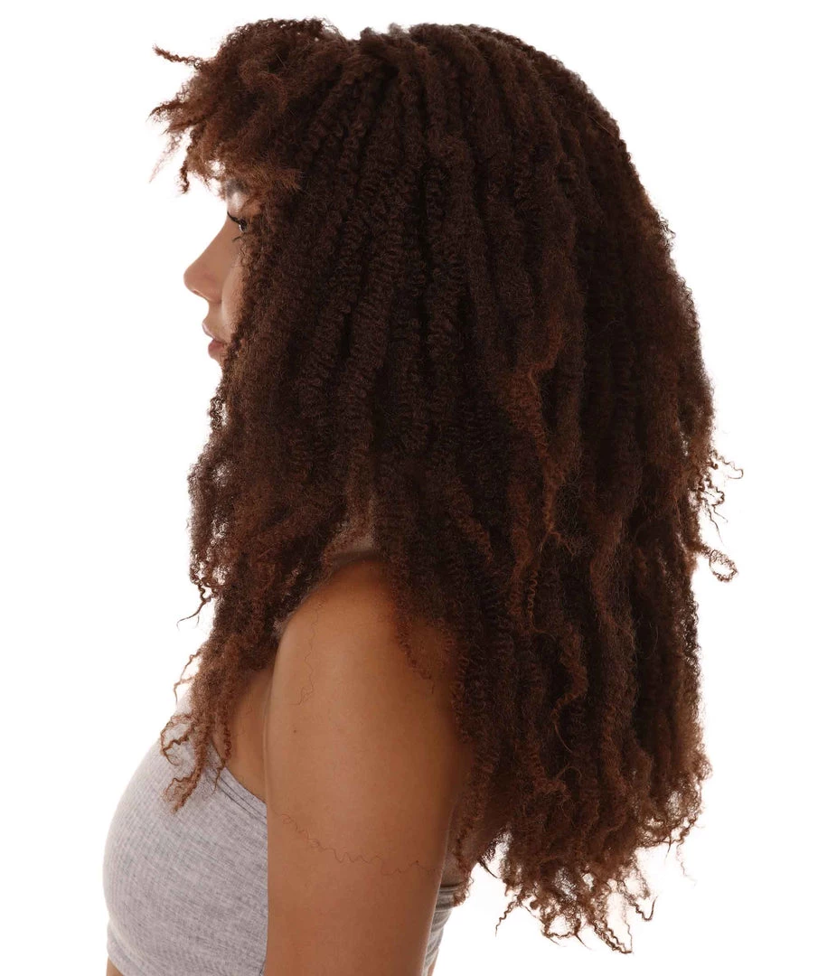 HPO Women's Mens Rasta Dreadlock Brown Wig | Plus Size Wig | Premium Breathable Capless Cap