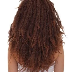 HPO Women's Mens Rasta Dreadlock Brown Wig | Plus Size Wig | Premium Breathable Capless Cap