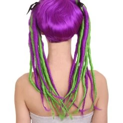 HPO Neon Dreadlock Wig | Fancy Cosplay Halloween Wig | Premium Breathable Capless Cap