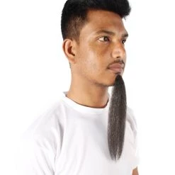 Men's Nepolean Imperial Long Beard | Black Synthetic Facial Hair | HPO