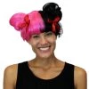 HPO Singer Double Bun Womens Wig | Hot Pink & Black Wig | Premium Breathable Capless Cap Men's
