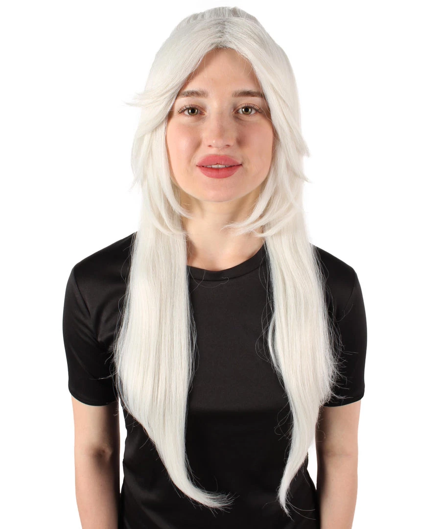 HPO Adult Women's Role-playing Anime Video Game White Wig