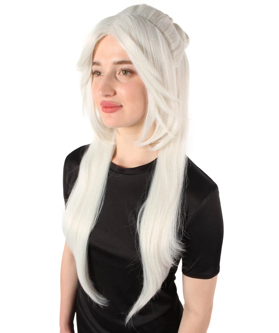 HPO Adult Women's Role-playing Anime Video Game White Wig