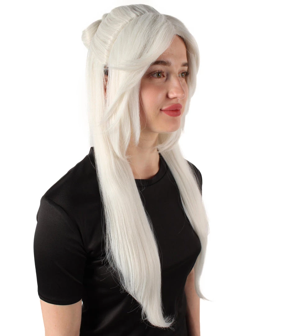HPO Adult Women's Role-playing Anime Video Game White Wig