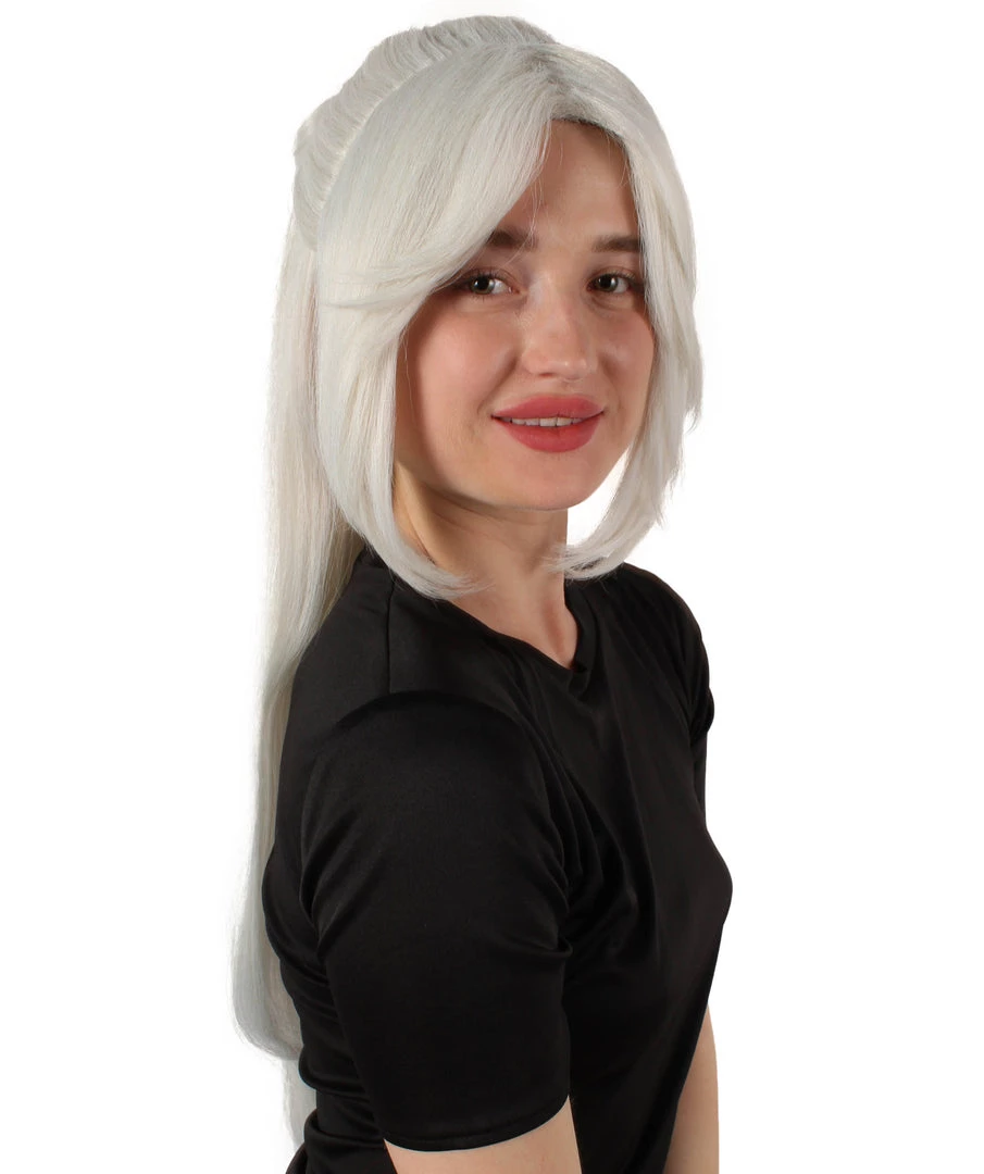 HPO Adult Women's Role-playing Anime Video Game White Wig