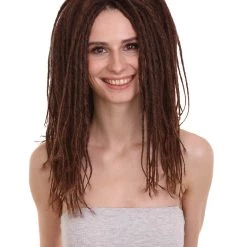 HPO Ombre Halloween Dreadlocks Style Women's Wig | Brown Hair | Premium Breathable Capless Cap