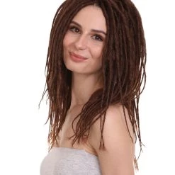 HPO Ombre Halloween Dreadlocks Style Women's Wig | Brown Hair | Premium Breathable Capless Cap