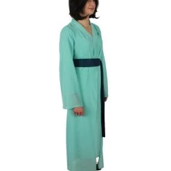 HPO Men's Adult Women’s Chinese Mythological Snake Pale Green Rob With Sash Costume