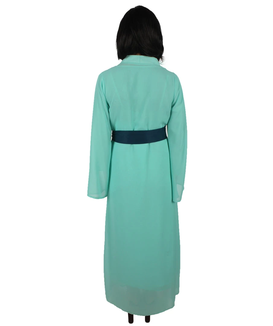 HPO Men's Adult Women’s Chinese Mythological Snake Pale Green Rob With Sash Costume