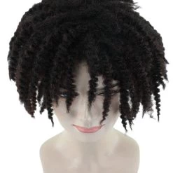 HPO Short Black Dreadlock Womens Wig | Party Ready Fancy Cosplay Halloween Wig | Premium Breathable Capless Cap Women's