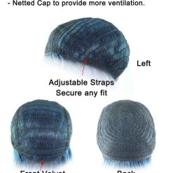 BC Nerd | Men's Black Color Straight Middle Part Nerd Wig