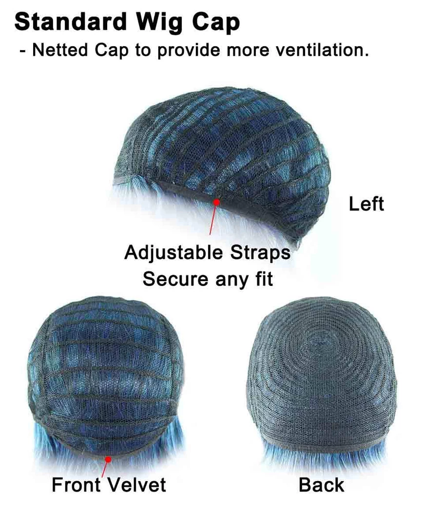 BC Nerd | Men's Black Color Straight Middle Part Nerd Wig