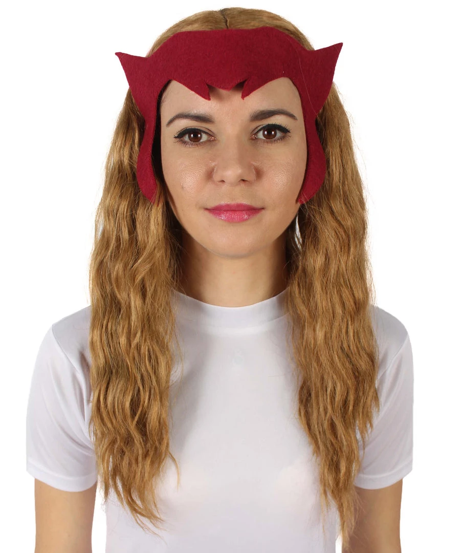 HPO Adult Women's Superhero Witch Wanda Golden Blonde Wig