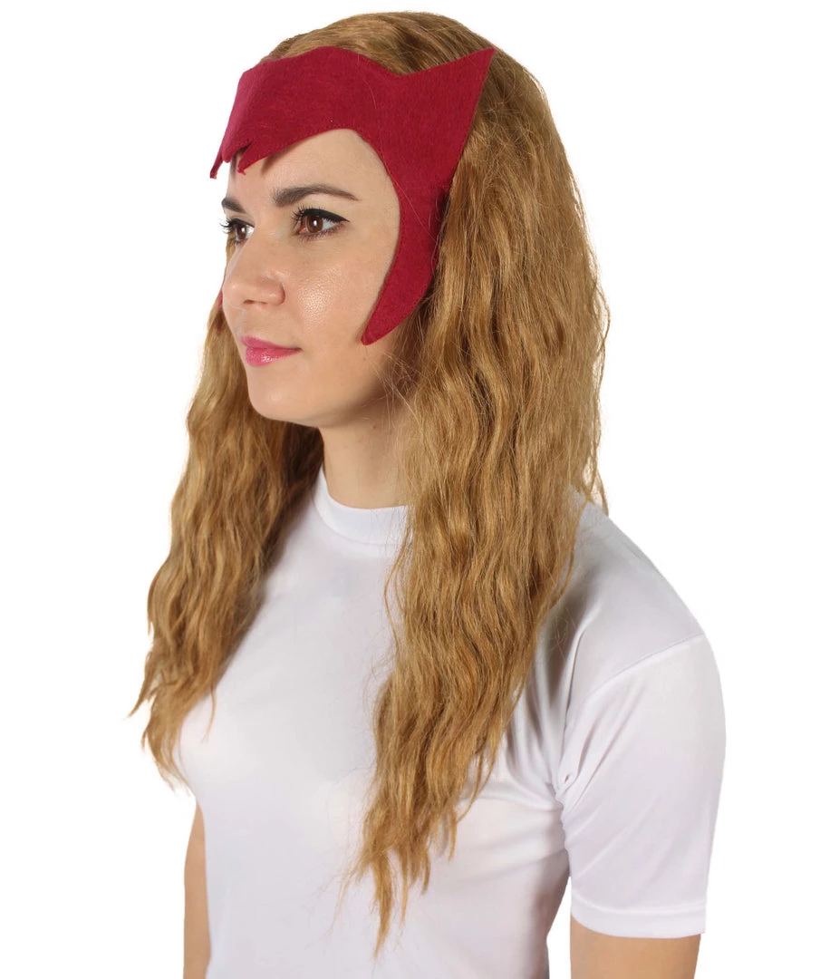 HPO Adult Women's Superhero Witch Wanda Golden Blonde Wig