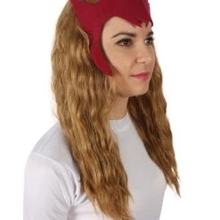 HPO Adult Women's Superhero Witch Wanda Golden Blonde Wig