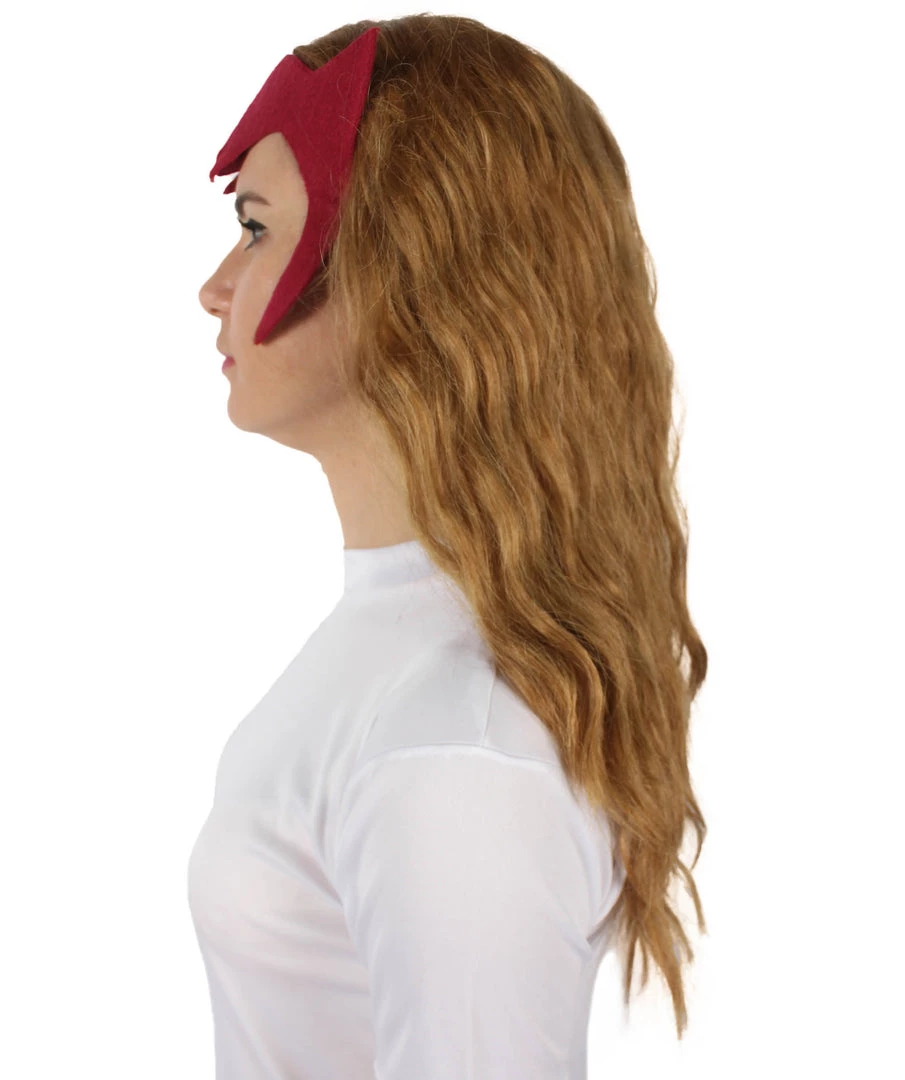 HPO Adult Women's Superhero Witch Wanda Golden Blonde Wig