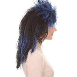 HPO Vampires Black And Blue Women's Wig | Dreadlock Horror Ghost Wig | Premium Breathable Capless Cap