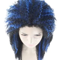 HPO Vampires Black And Blue Women's Wig | Dreadlock Horror Ghost Wig | Premium Breathable Capless Cap