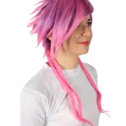 HPO Adult Women's Vi Arcane Game Animated Series Pink Spiked Pixie Cosplay Wig
