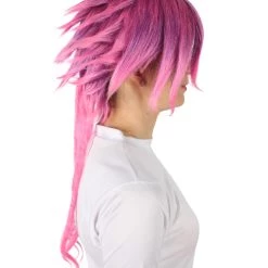 HPO Adult Women's Vi Arcane Game Animated Series Pink Spiked Pixie Cosplay Wig