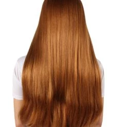 HPO Adult Women's Video Game Pointy Ears Princess Brown Wig With Woven Braids