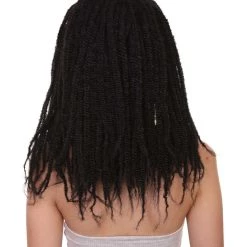 HPO Long Black Dreadlock Women's Wig | Human Hair Dreadlock Wig | Premium Breathable Capless Cap
