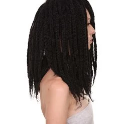 HPO Long Black Dreadlock Women's Wig | Human Hair Dreadlock Wig | Premium Breathable Capless Cap