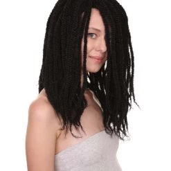 HPO Long Black Dreadlock Women's Wig | Human Hair Dreadlock Wig | Premium Breathable Capless Cap