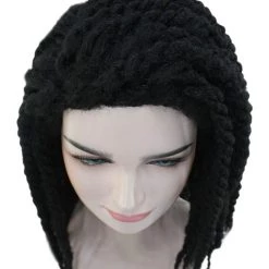 HPO Long Black Dreadlock Women's Wig | Human Hair Dreadlock Wig | Premium Breathable Capless Cap