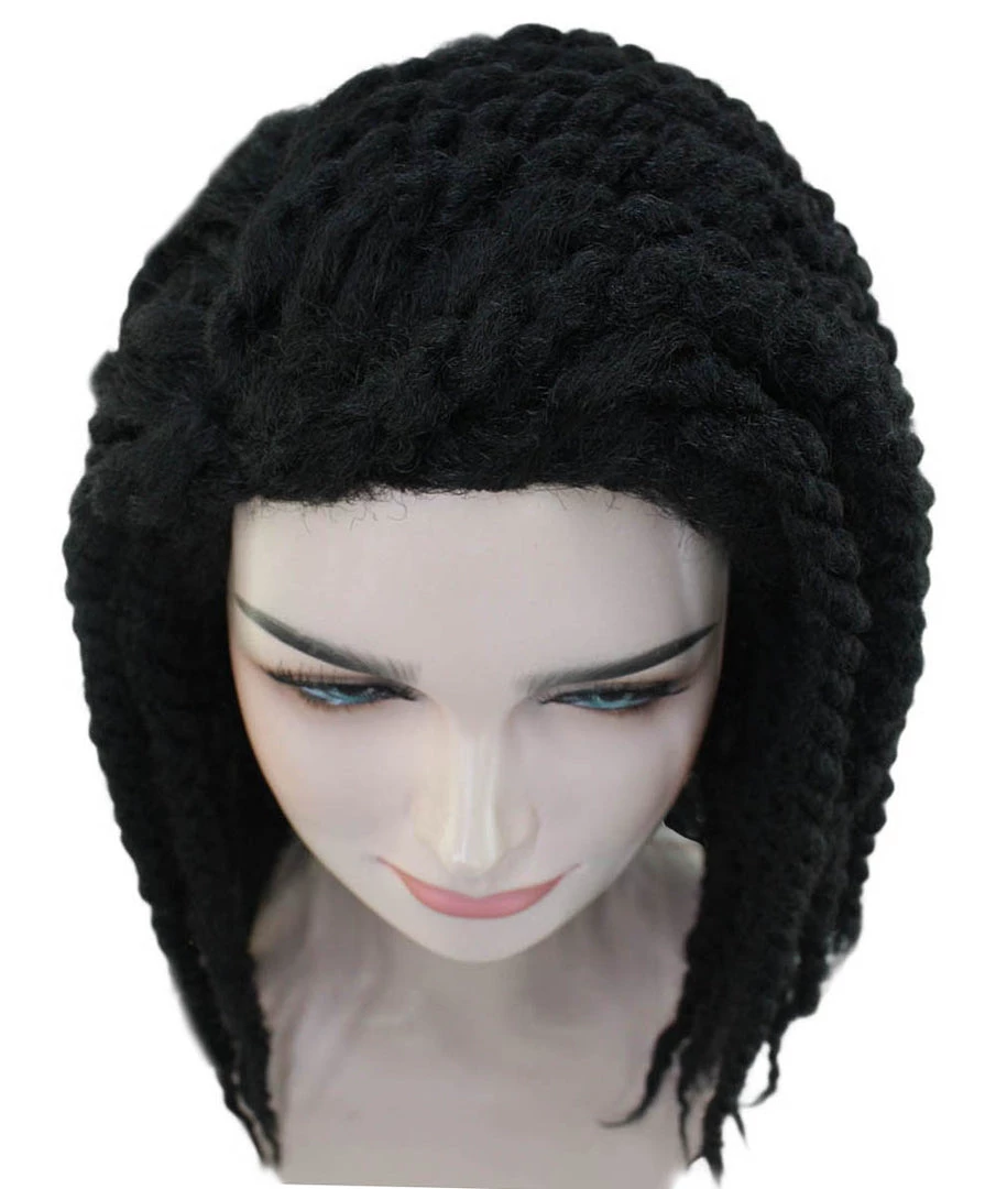 HPO Long Black Dreadlock Women's Wig | Human Hair Dreadlock Wig | Premium Breathable Capless Cap