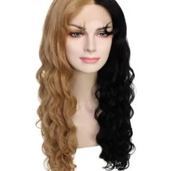 Women's Two Tone Lace Front Curls With Heart Curled Bangs | Nunique