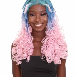 Women's Two Tone Lace Front Curls With Heart Curled Bangs | Nunique