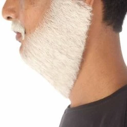 HPO Men's Synthetic Hair Long Beard Cosplay Facial Hair Multiple Color Options