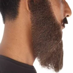 HPO Men's Synthetic Hair Long Beard Cosplay Facial Hair Multiple Color Options