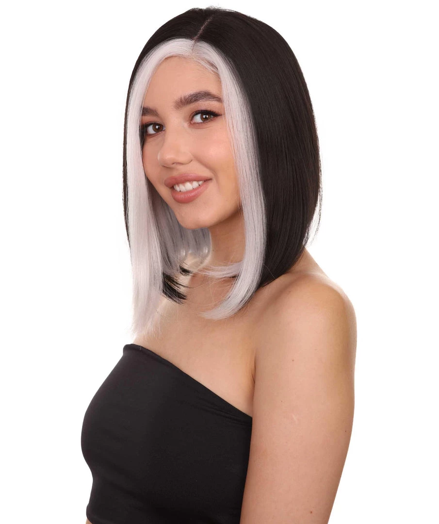 Nunique Adult Women's 13" Inch Long Length Straight 4x4 Lace Front MultiColor E-Girl Gamer Wig, 100% Heat Resistant Fibers, Perfect For Your Everyday Wear And Styling To Your Expectations! | Nunique