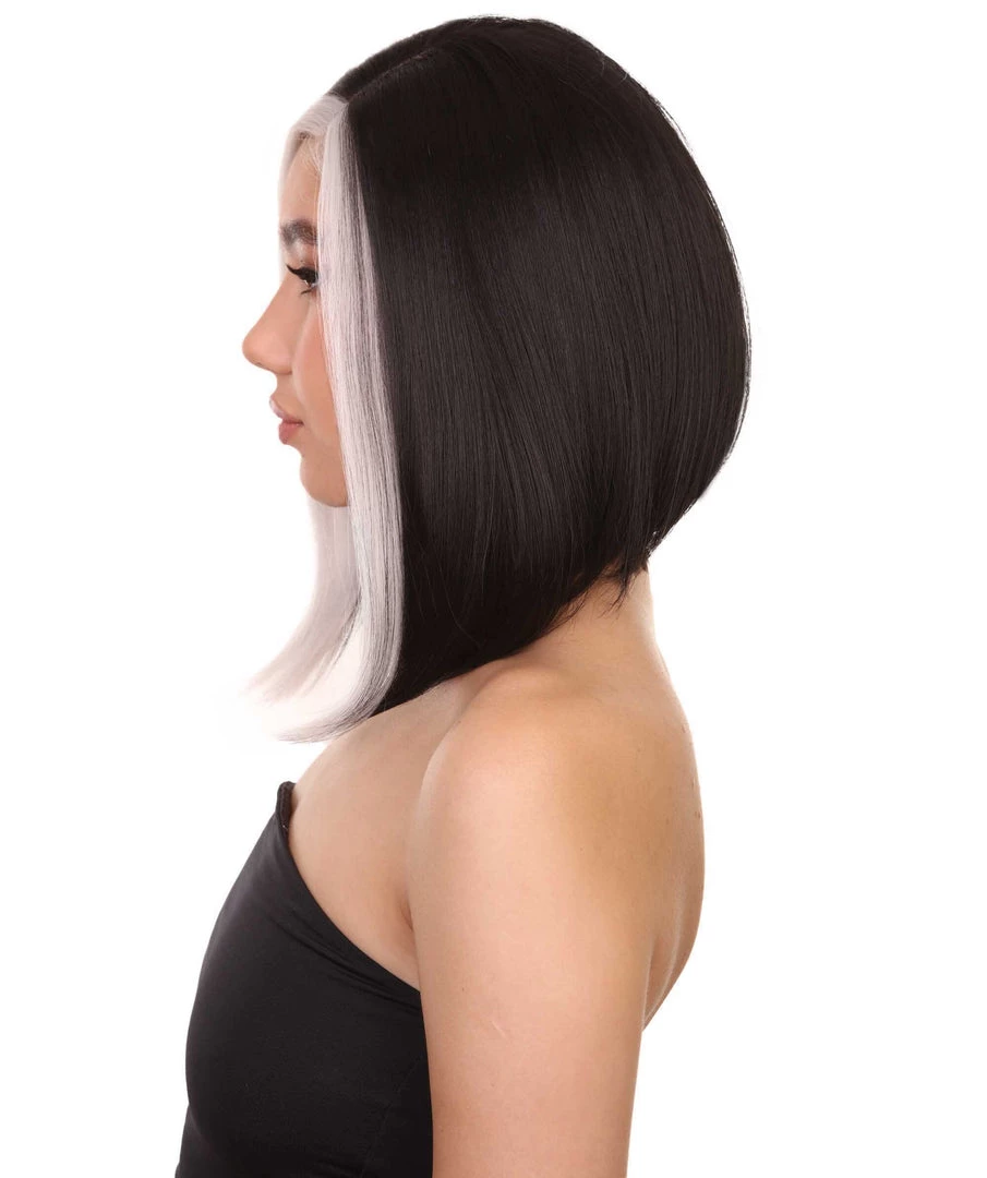 Nunique Adult Women's 13" Inch Long Length Straight 4x4 Lace Front MultiColor E-Girl Gamer Wig, 100% Heat Resistant Fibers, Perfect For Your Everyday Wear And Styling To Your Expectations! | Nunique