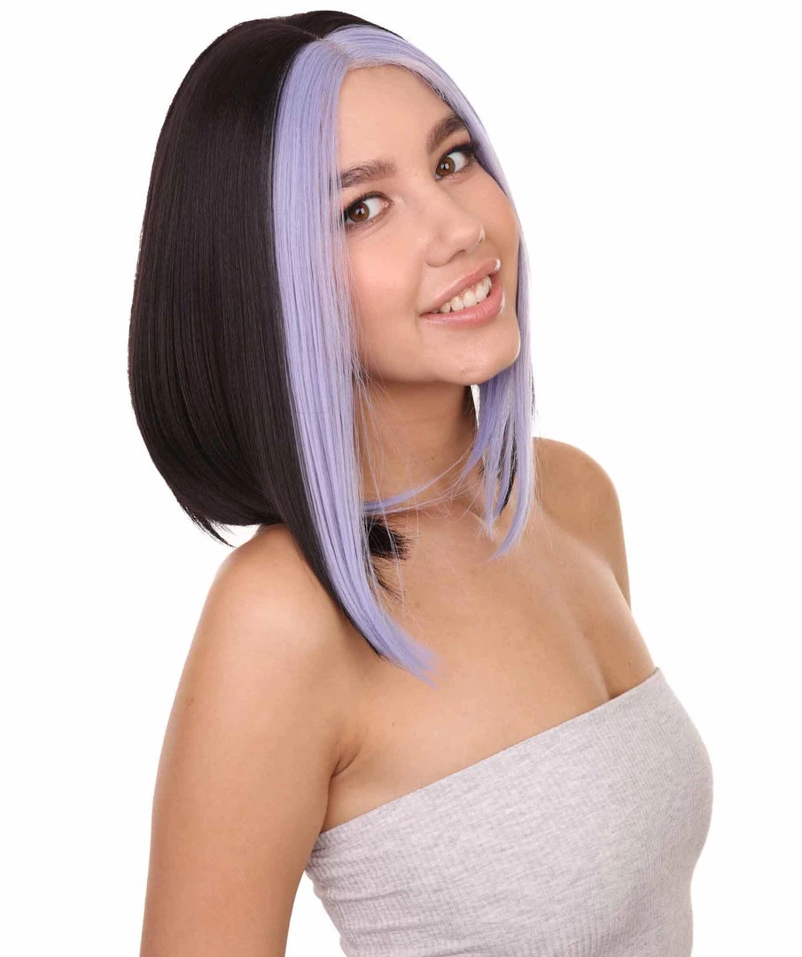 Nunique Adult Women's 13" Inch Long Length Straight 4x4 Lace Front MultiColor E-Girl Gamer Wig, 100% Heat Resistant Fibers, Perfect For Your Everyday Wear And Styling To Your Expectations! | Nunique