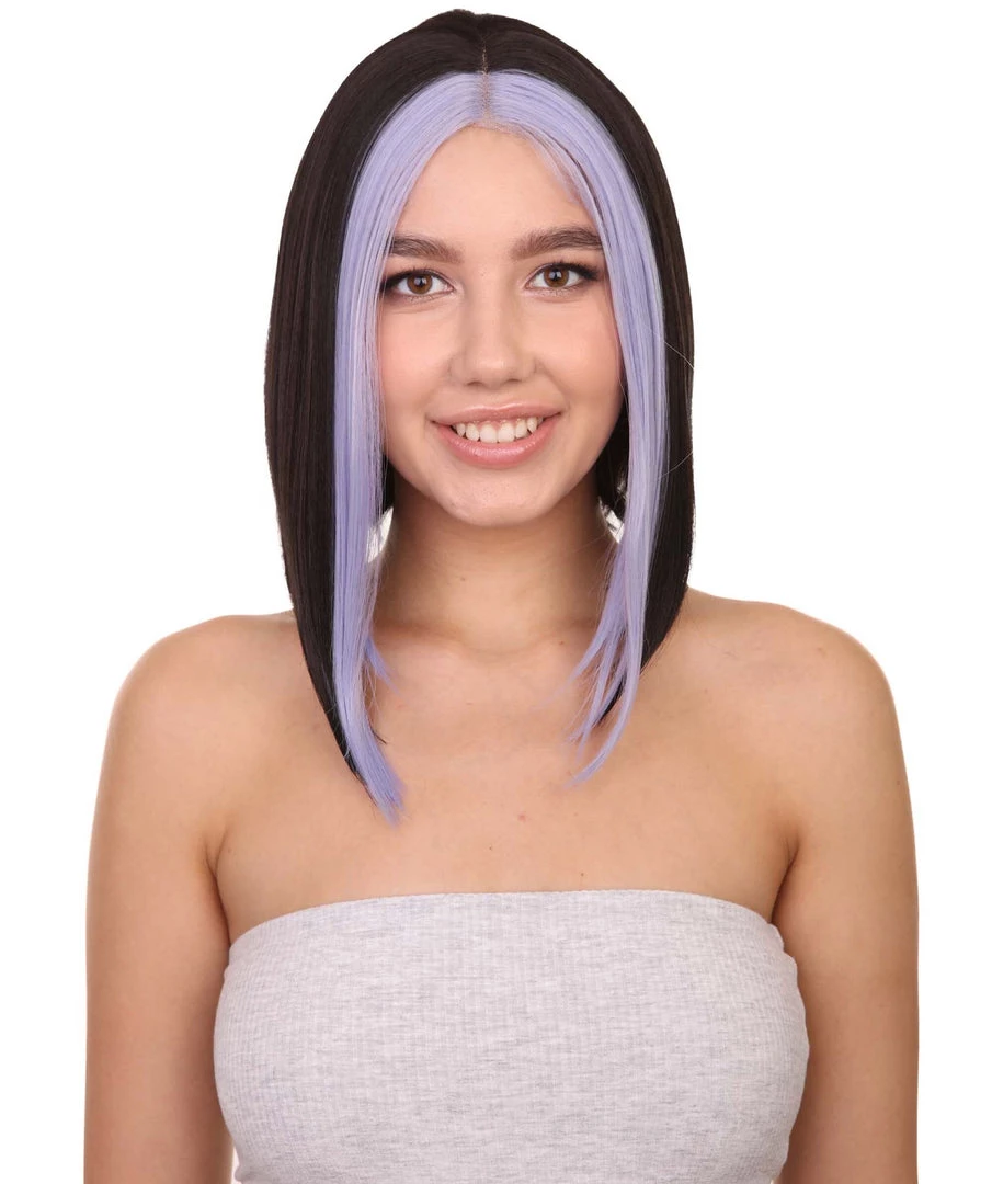Nunique Adult Women's 13" Inch Long Length Straight 4x4 Lace Front MultiColor E-Girl Gamer Wig, 100% Heat Resistant Fibers, Perfect For Your Everyday Wear And Styling To Your Expectations! | Nunique