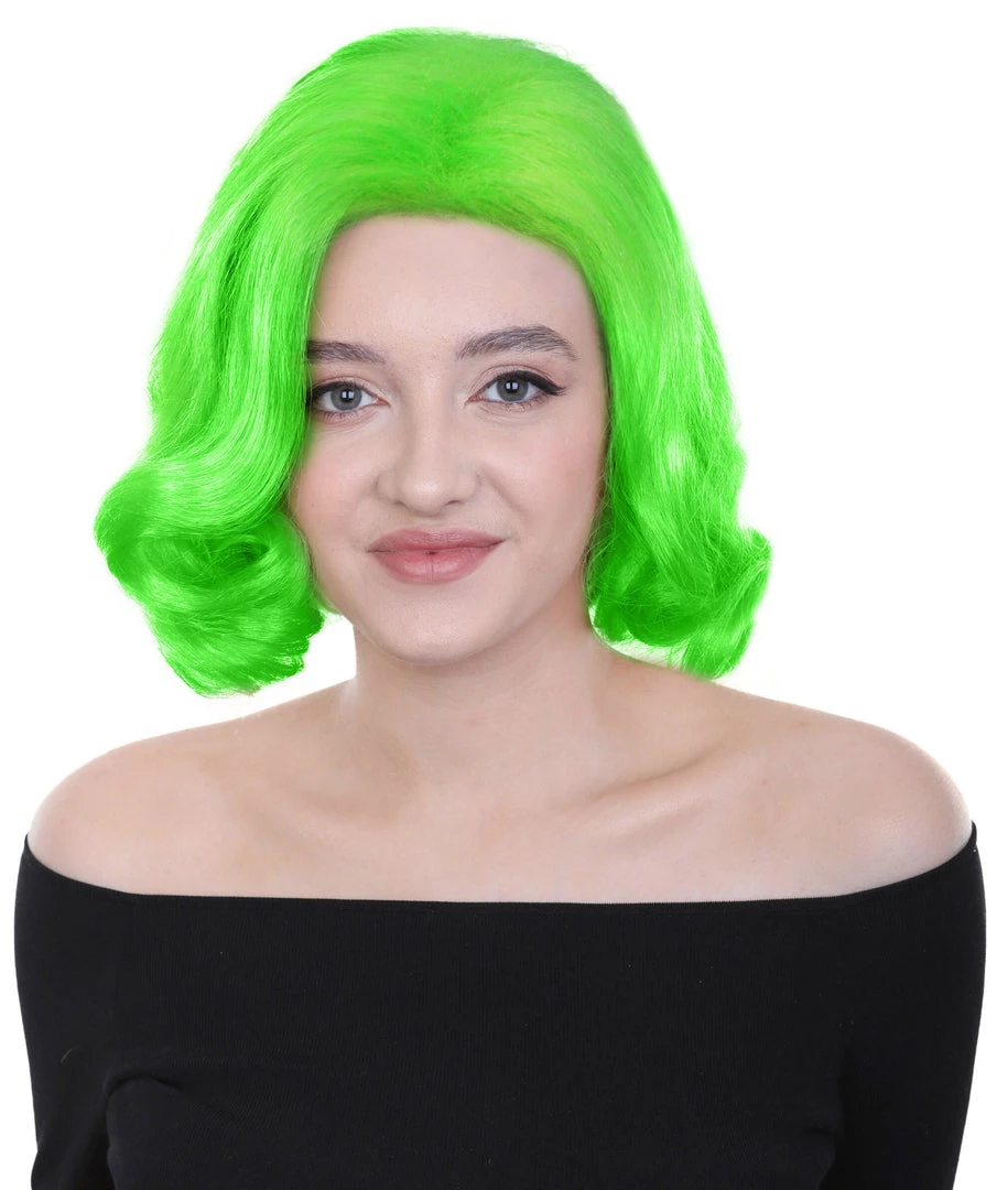 HPO Adult Women's Short Wavy Halloween Modern Wife Wig Multiple Color Options