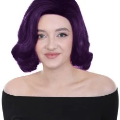 HPO Adult Women's Short Wavy Halloween Modern Wife Wig Multiple Color Options