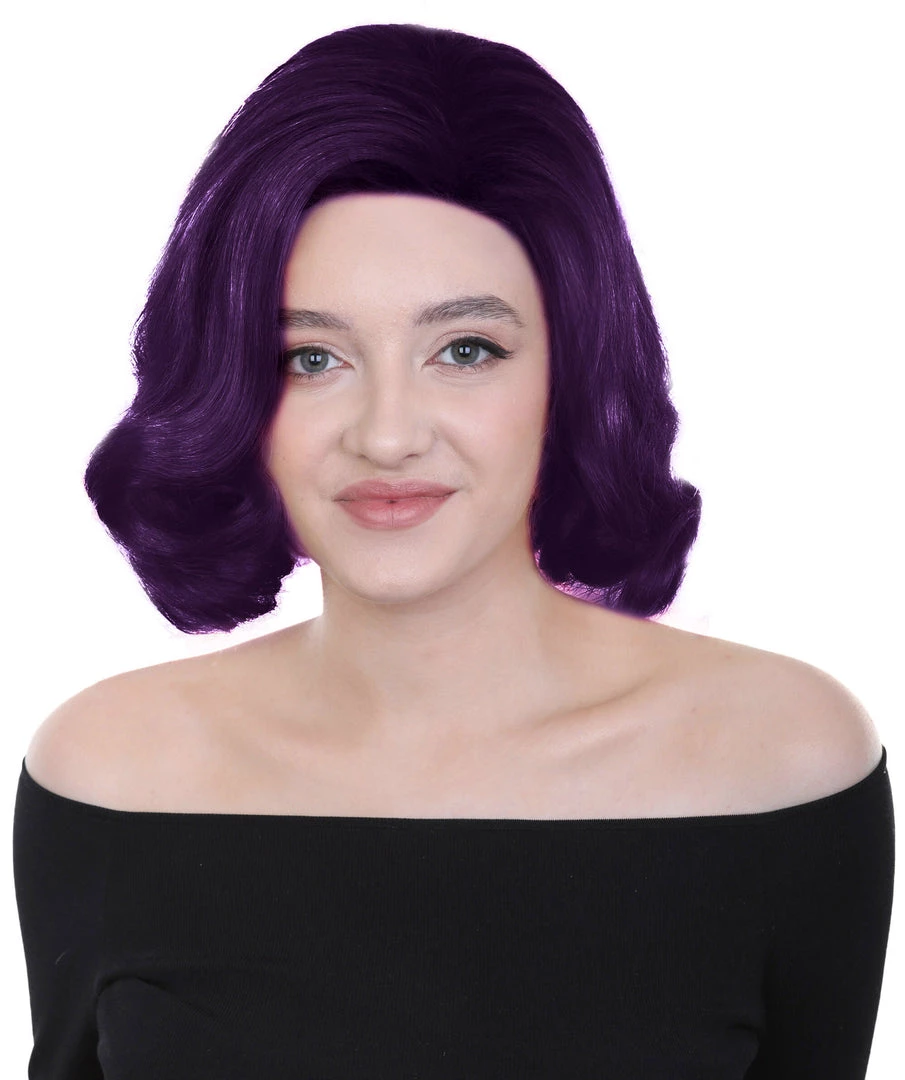 HPO Adult Women's Short Wavy Halloween Modern Wife Wig Multiple Color Options