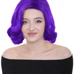 HPO Adult Women's Short Wavy Halloween Modern Wife Wig Multiple Color Options
