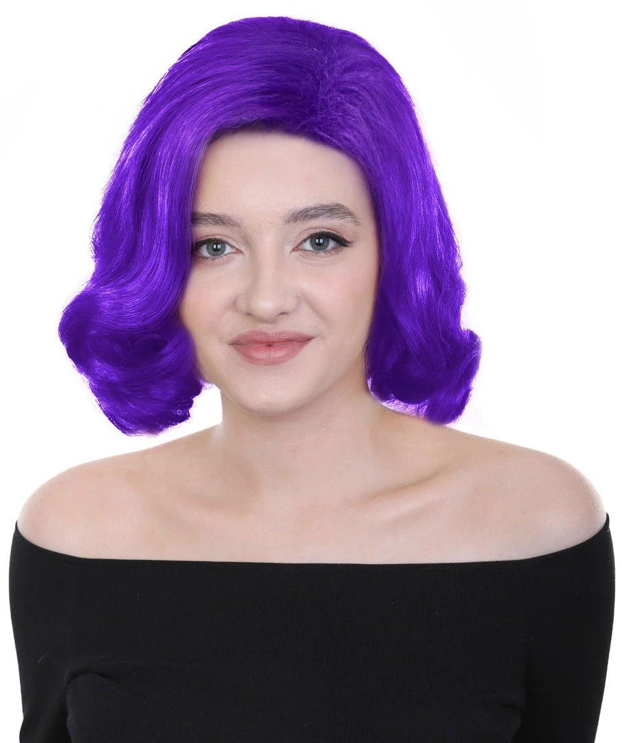 HPO Adult Women's Short Wavy Halloween Modern Wife Wig Multiple Color Options