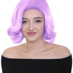 HPO Adult Women's Short Wavy Halloween Modern Wife Wig Multiple Color Options