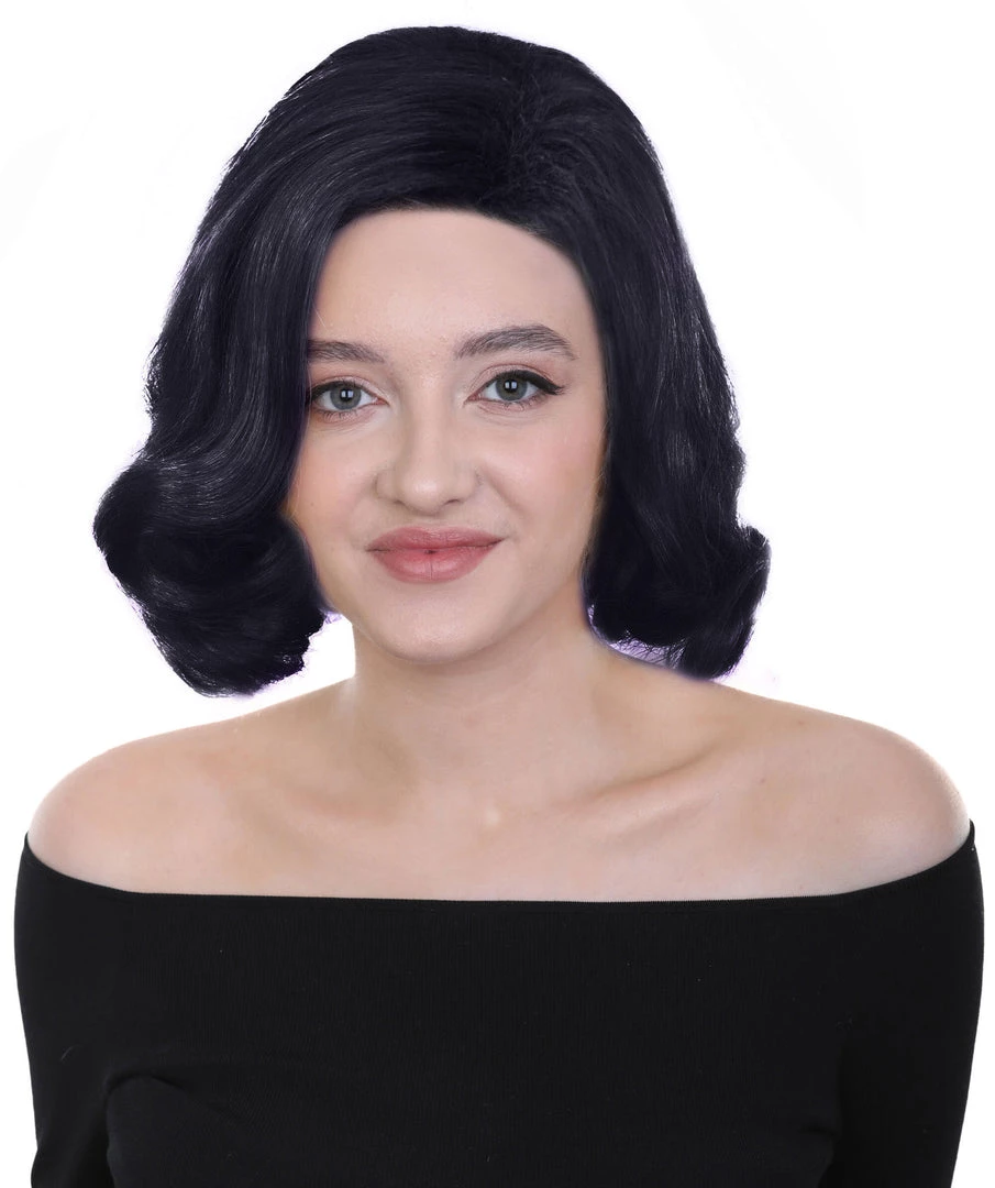HPO Adult Women's Short Wavy Halloween Modern Wife Wig Multiple Color Options