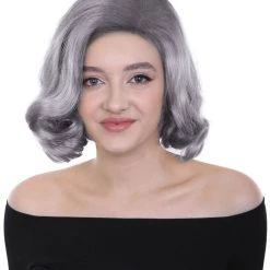 HPO Adult Women's Short Wavy Halloween Modern Wife Wig Multiple Color Options