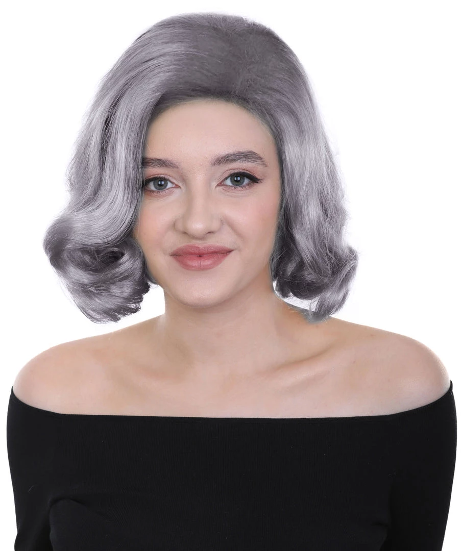HPO Adult Women's Short Wavy Halloween Modern Wife Wig Multiple Color Options