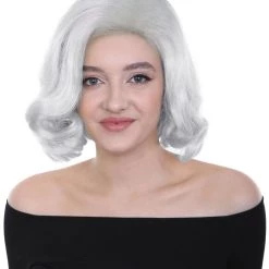 HPO Adult Women's Short Wavy Halloween Modern Wife Wig Multiple Color Options
